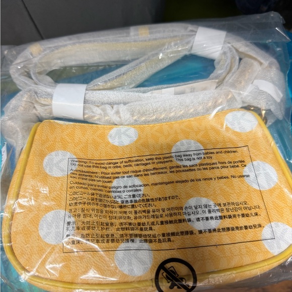 Michael Kors Yellow and White Polka Dot Crossbody Bag - Picture 5 of 9